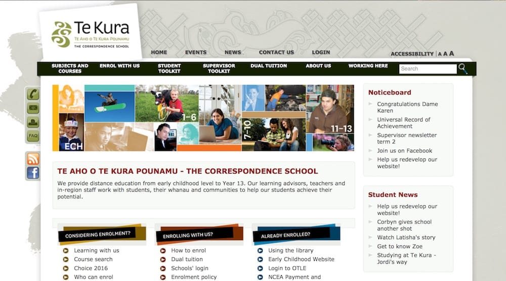 Te Kura School website