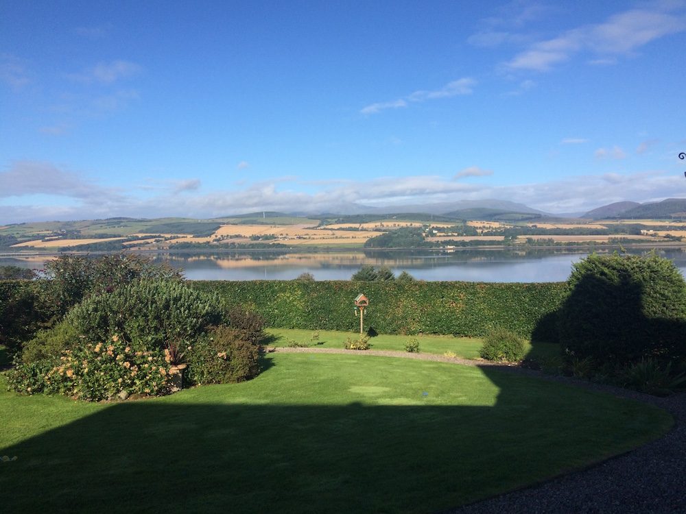 The view from our Scotland housesit on a sunny day