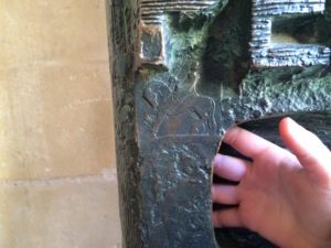 The knight on the door at Sagrada Familia, Barcelona