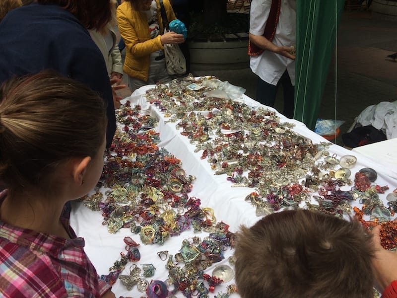 Plovdiv had an amazing street market and this was a table full of rings with butterfly-like designs