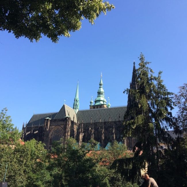 St. George’s Basilica, next to St. Vitus, viewed from the Deer Reserve