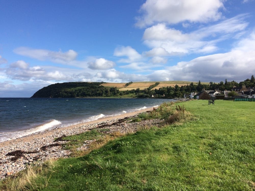 Looking south at Cromarty Beach