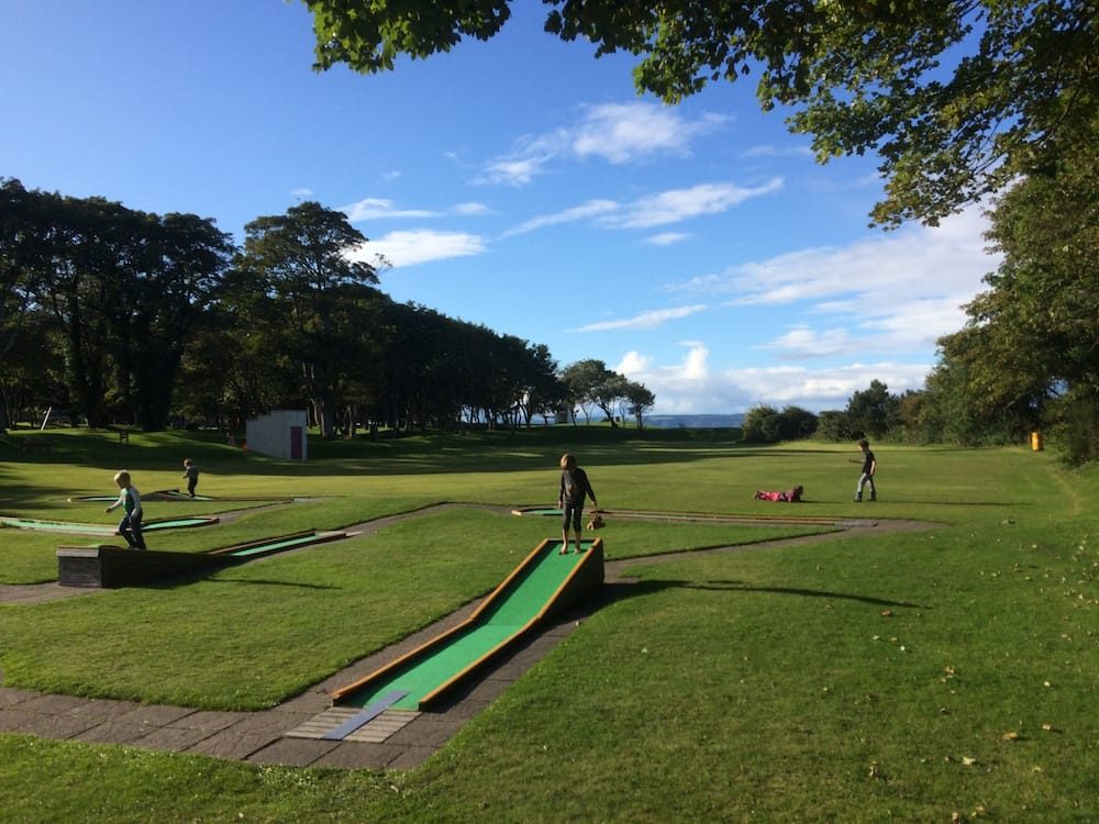 The miniature golf course at Nairn Beach Park