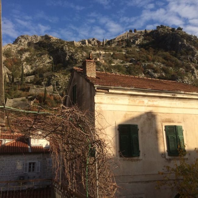 The view from our Kotor apartment balcony, wow.