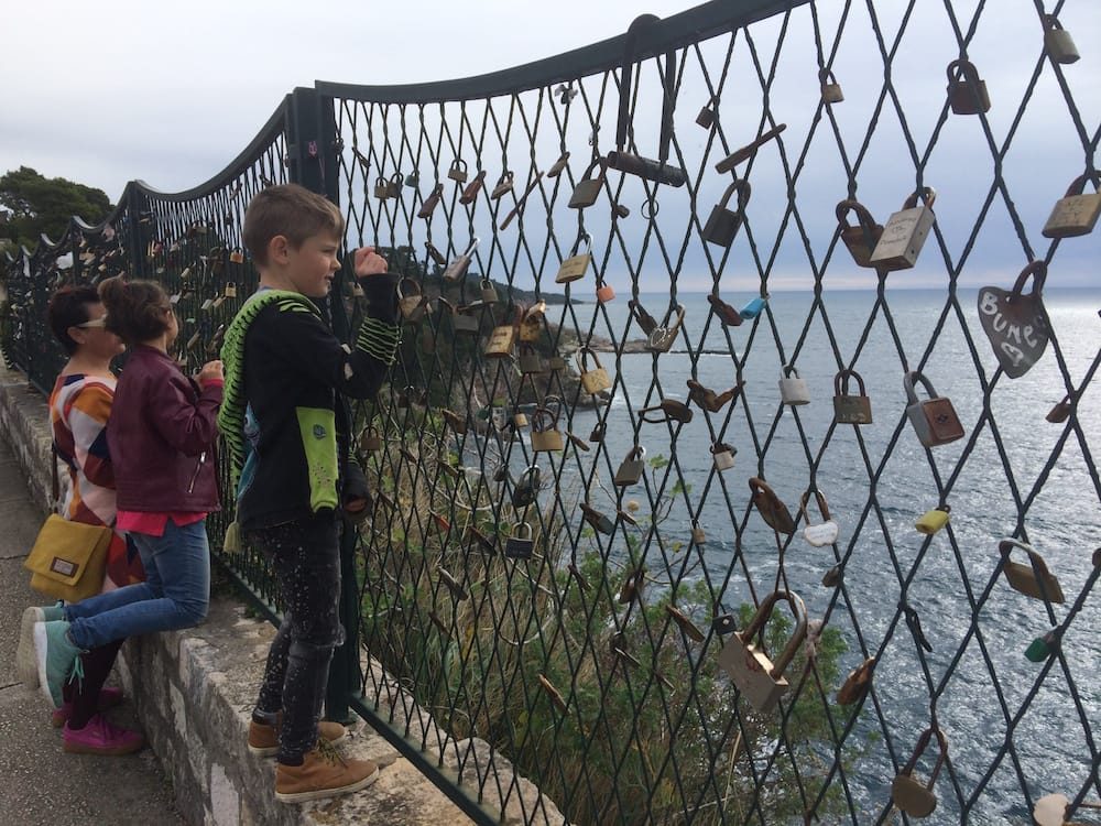 What looked like Dubrovnik's own lover's fence