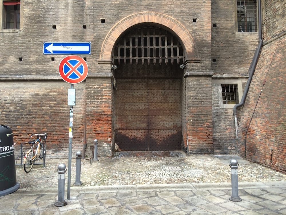 A portcullis reminds you this is an ancient city, Bologna