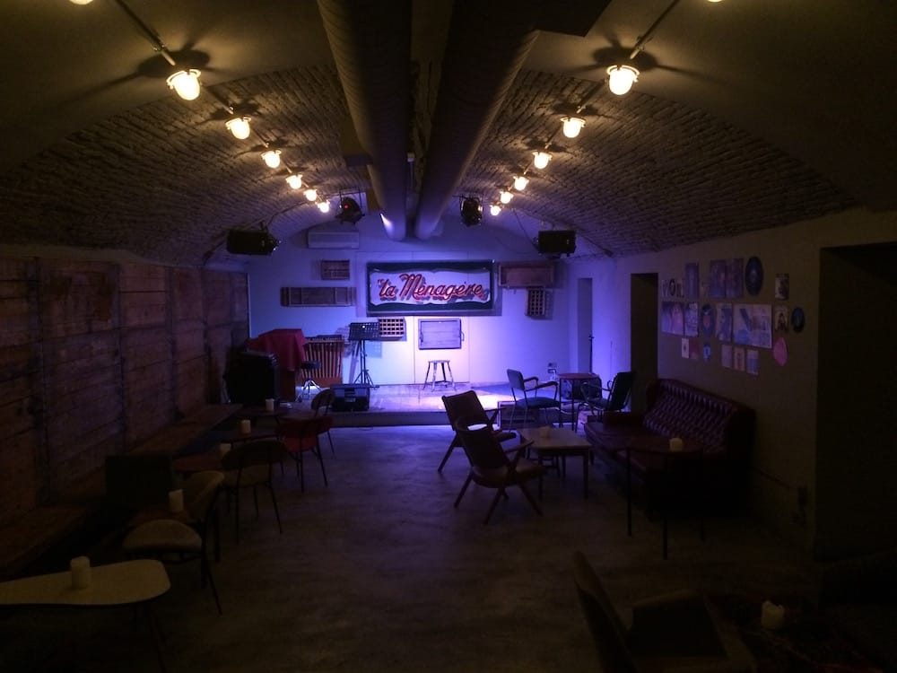 The basement music space at La Menagere, wish I could have seen a gig here