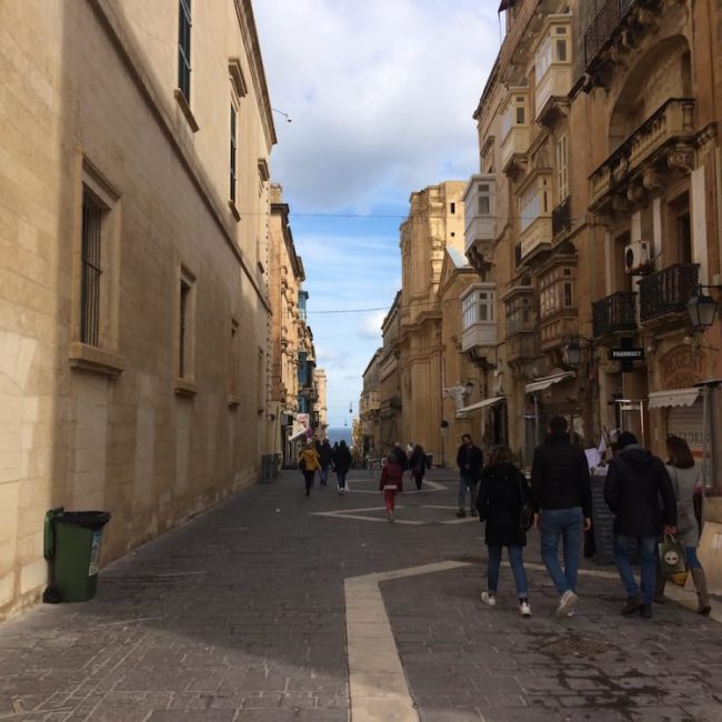 A typical street in Valletta