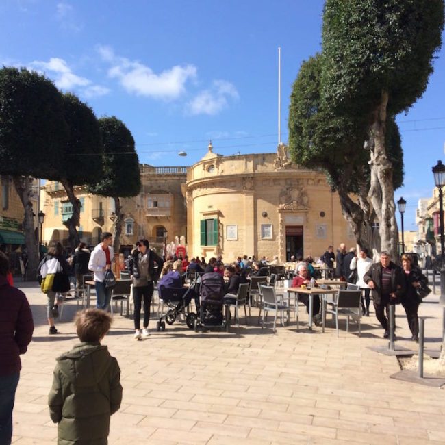 A central square on Gozo