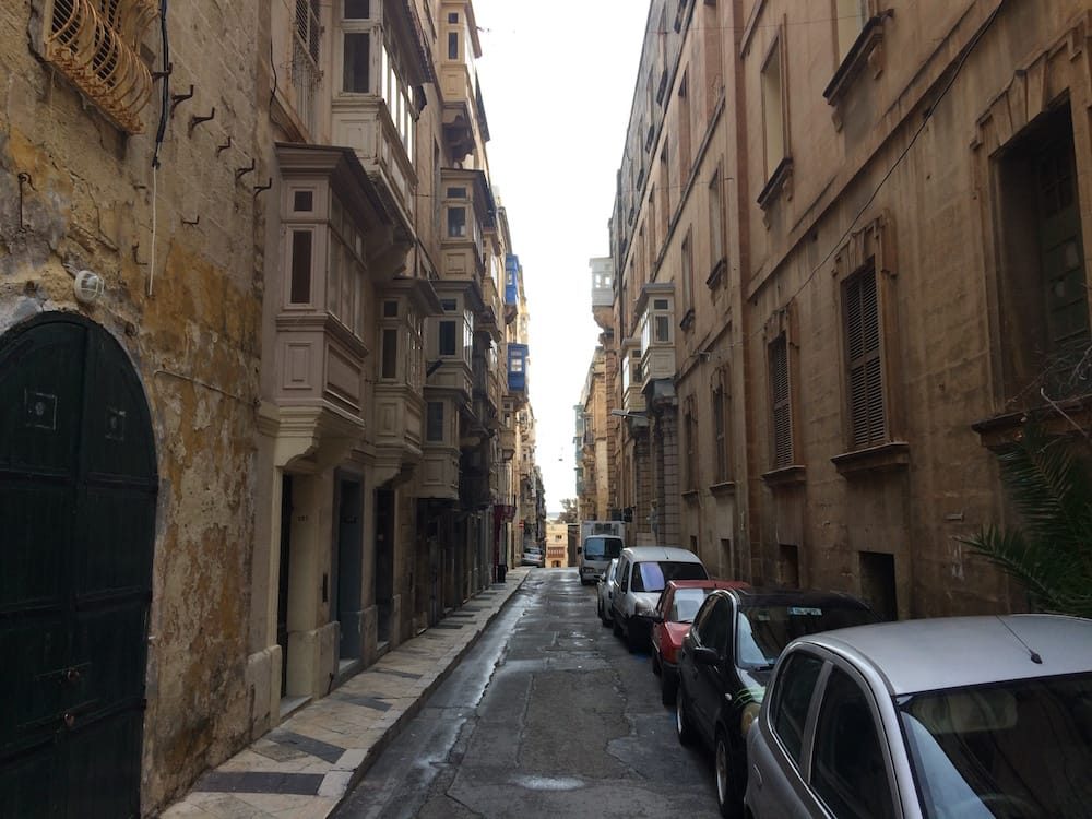 I love these narrow streets in Valletta, Malta