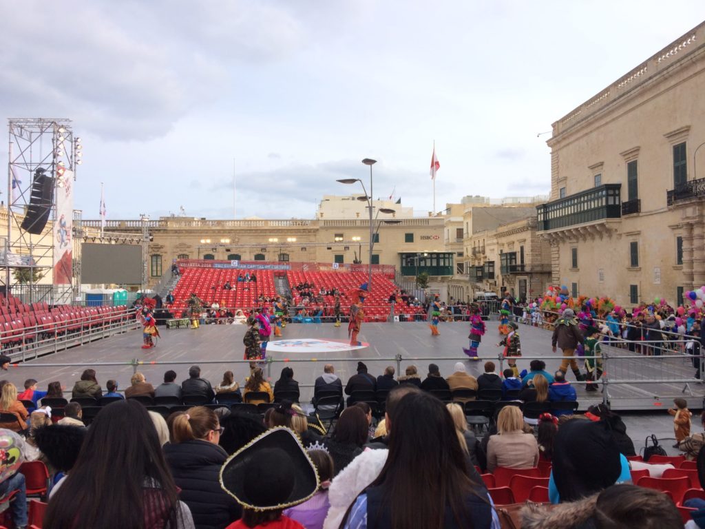 The Valletta Carnivale is groups of kids dressed up after a year of preparation