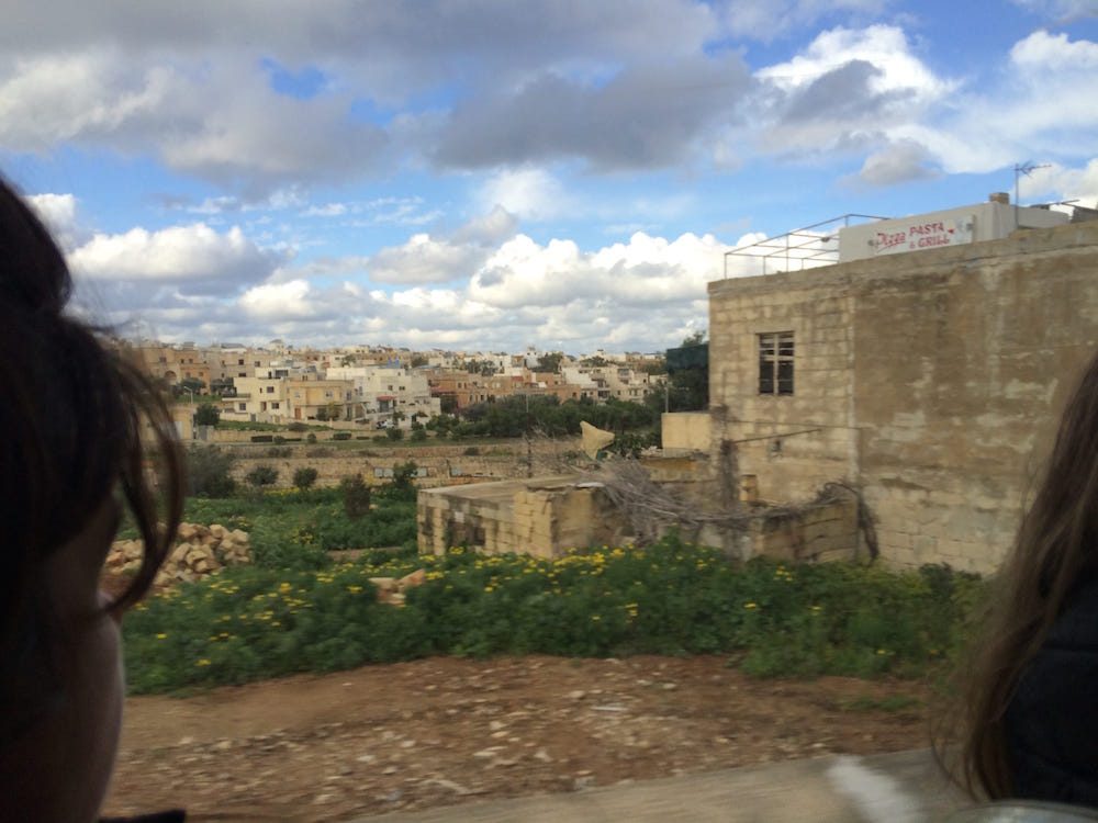 A view on the bus ride home from Medina to Sliema