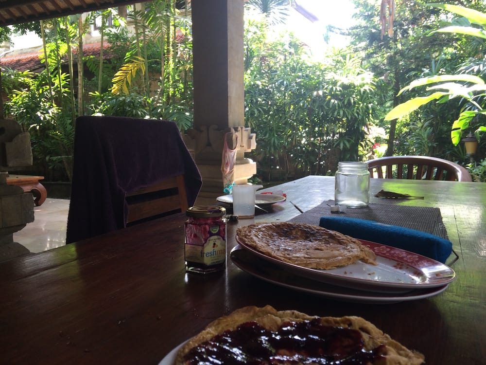 Pancake brekky on Nyepi morning, made the day before